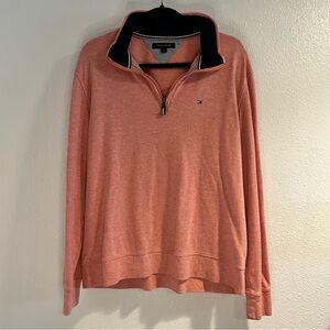 Tommy Hilfiger Men's Coral Half-Zip Sweater Size Large
